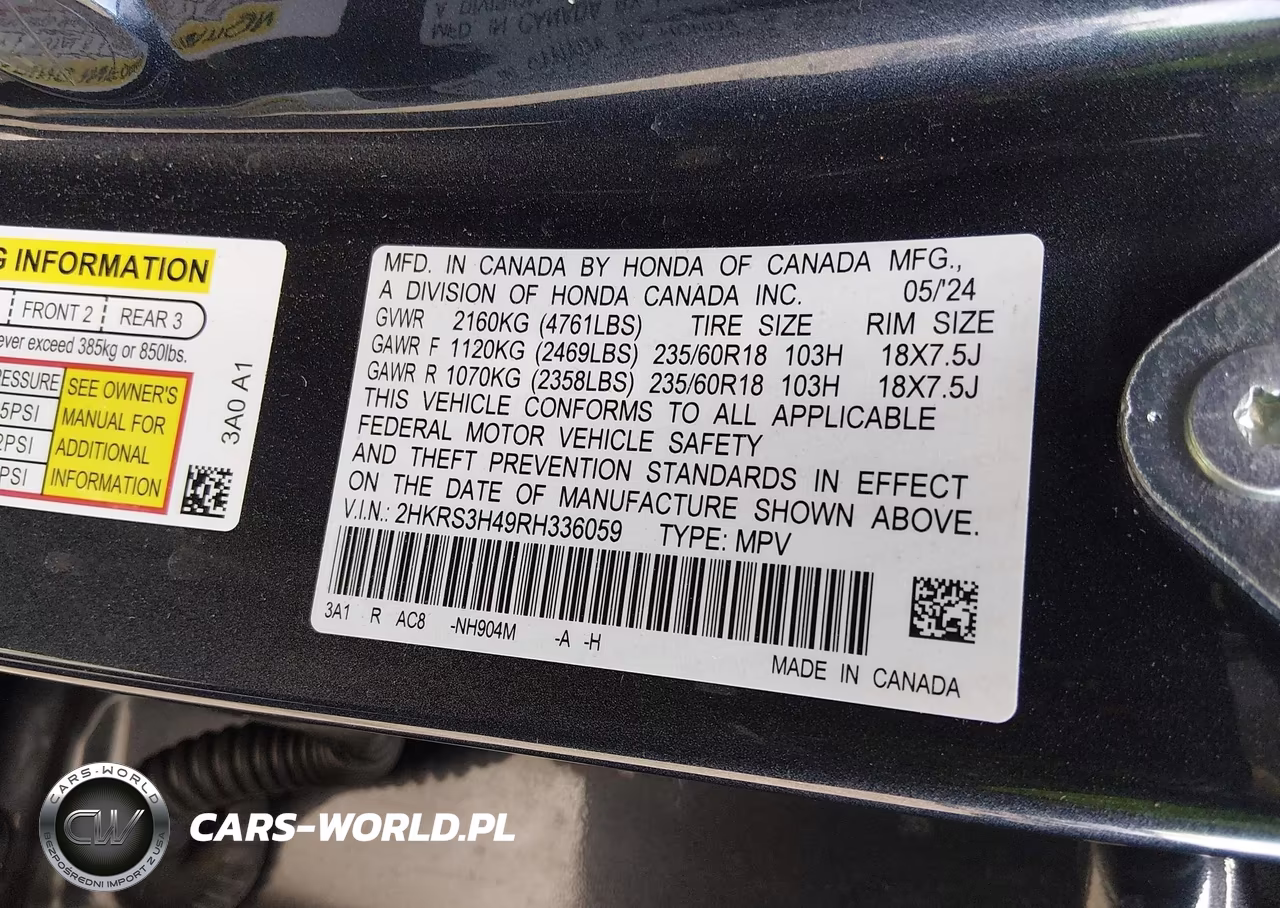 2024 Honda Cr-V Ex 2Wd VIN:2HKRS3H49RH336059 - 9