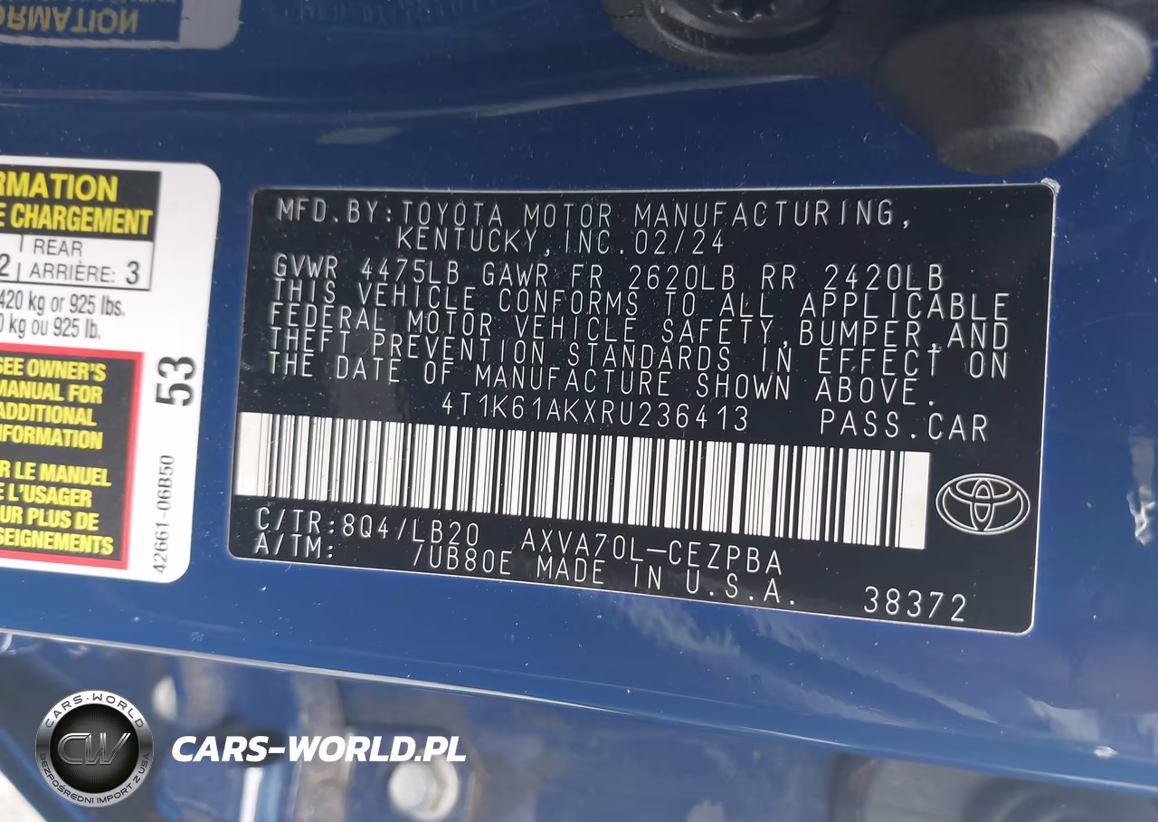 2024 Toyota Camry Xse VIN:4T1K61AKXRU236413 - 9