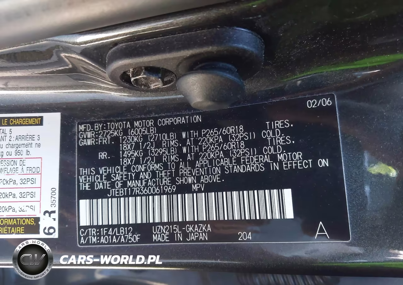 2006 Toyota 4Runner Limited V8 VIN:JTEBT17R360061969 - 9