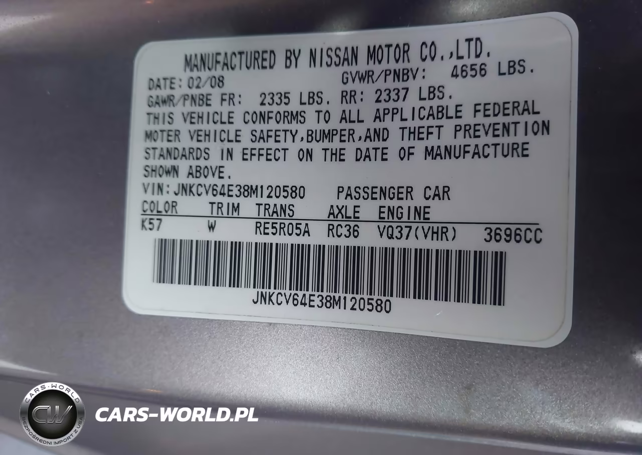 2008 Infiniti G37 Journey VIN:JNKCV64E38M120580 - 9