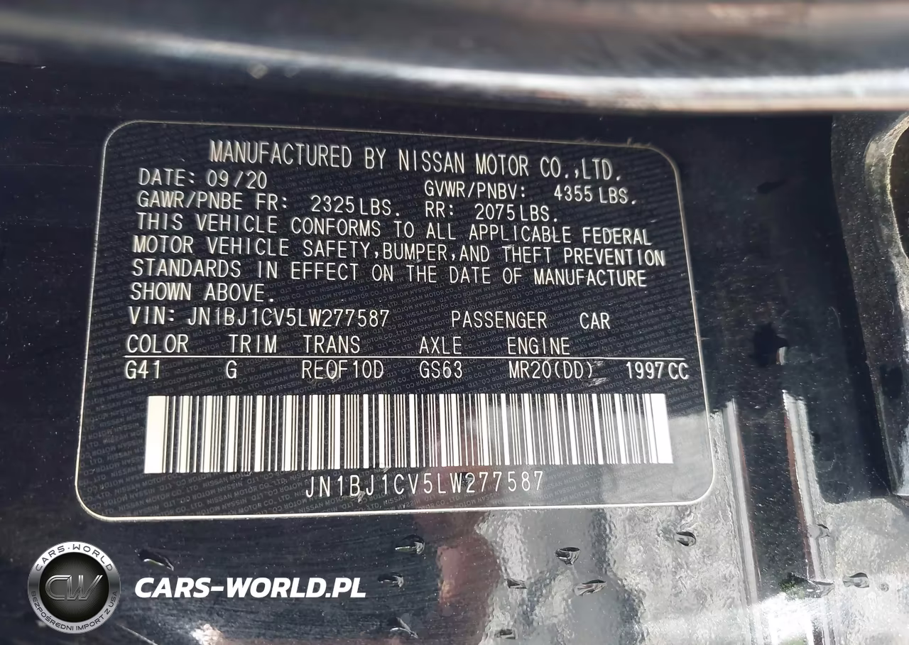 2020 Nissan Rogue Sport S Fwd Xtronic Cvt VIN:JN1BJ1CV5LW277587 - 9