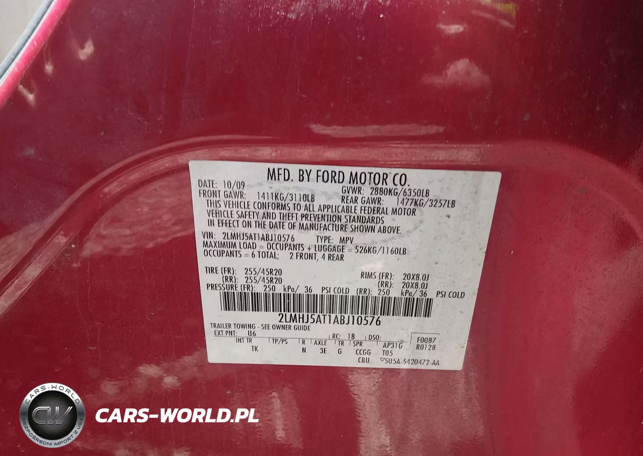 2010 Lincoln Mkt Ecoboost VIN:2LMHJ5AT1ABJ10576 - 9