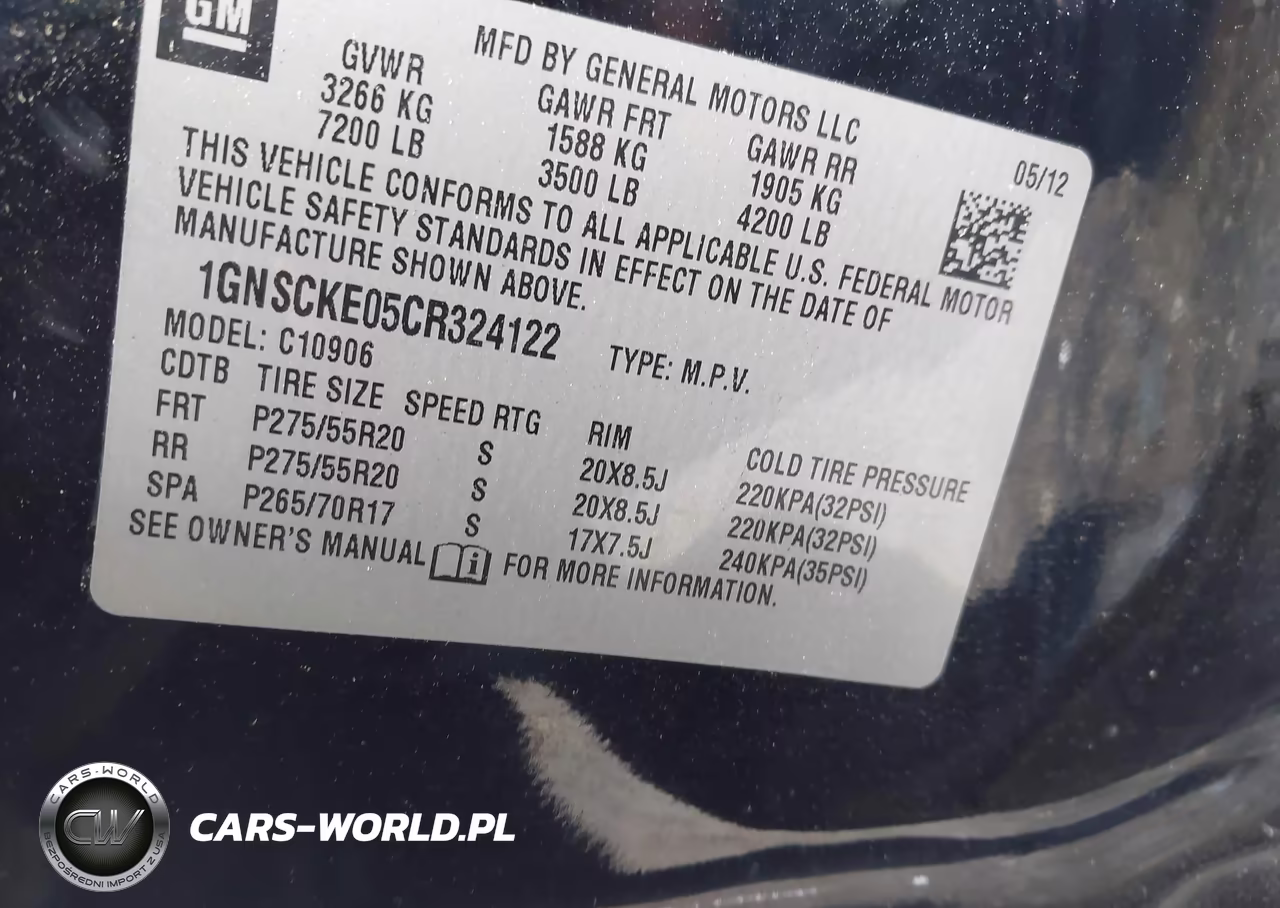 2012 Chevrolet Suburban 1500 Ltz VIN:1GNSCKE05CR324122 - 9