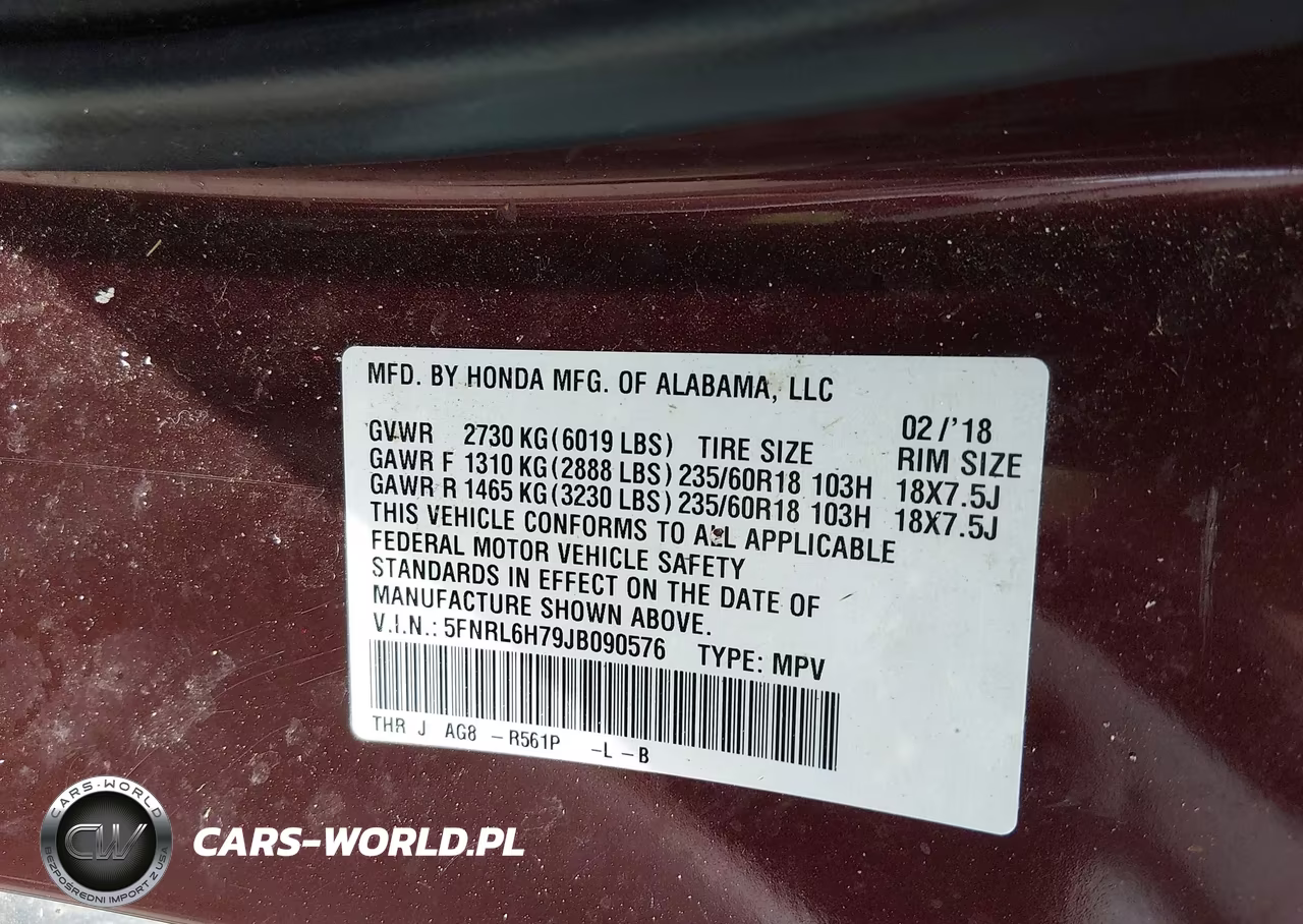 2018 Honda Odyssey Ex-L VIN:5FNRL6H79JB090576 - 9