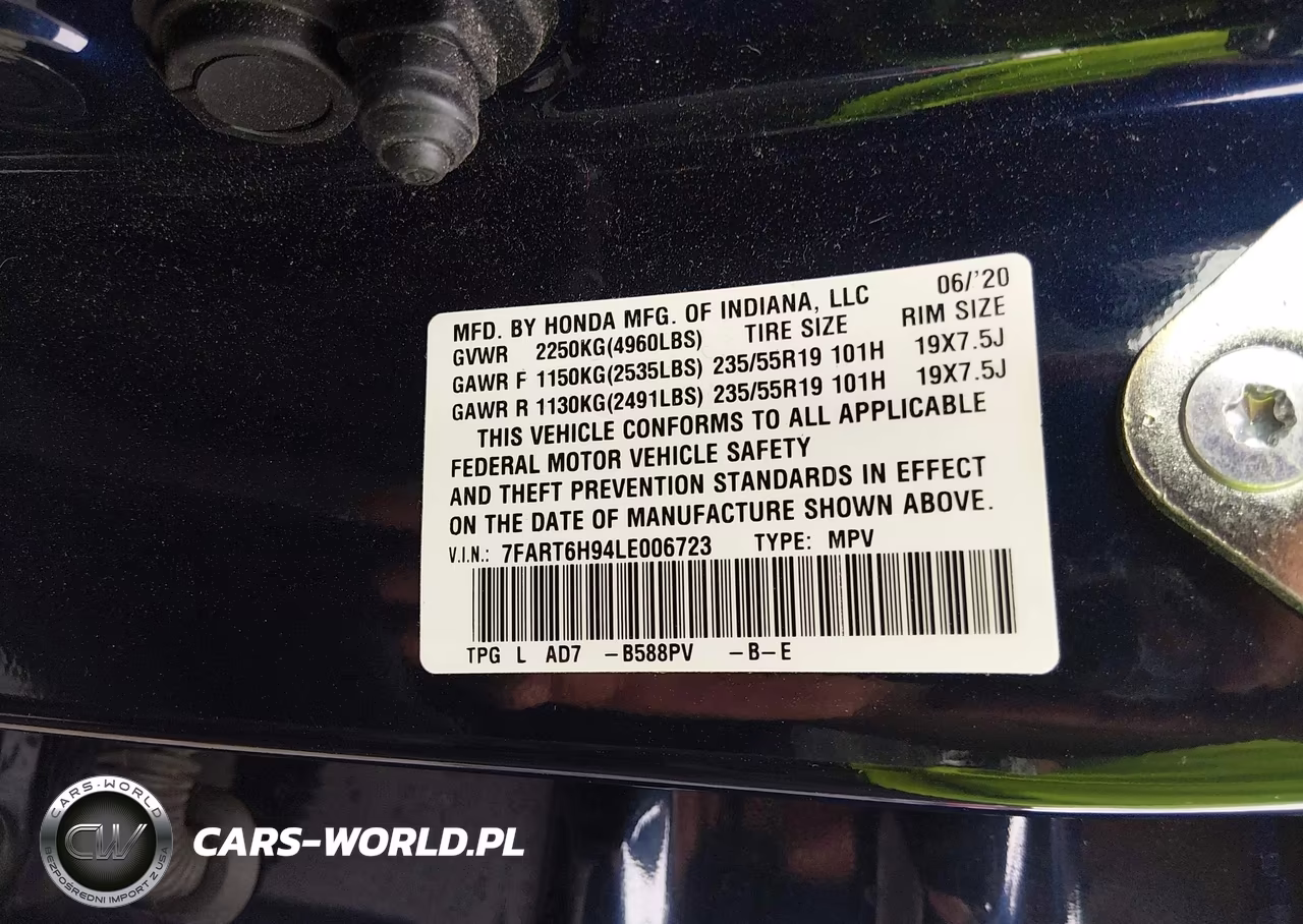 2020 Honda Cr-V Hybrid Touring VIN:7FART6H94LE006723 - 9