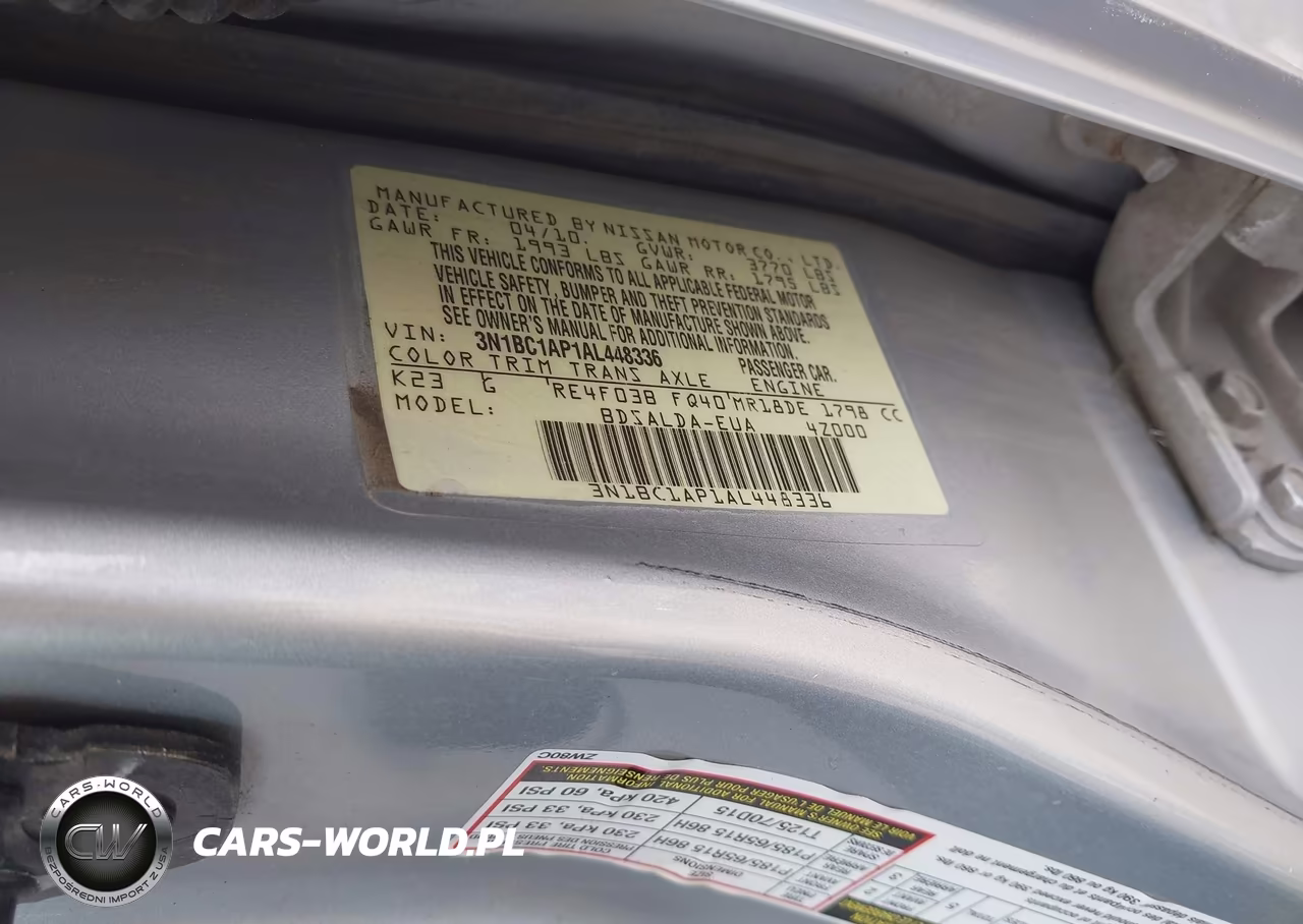 2010 Nissan Versa 1.8S VIN:3N1BC1AP1AL448336 - 9