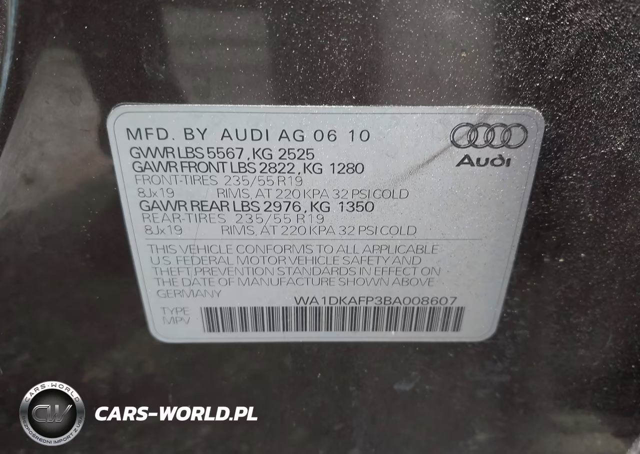 2011 Audi Q5 3.2 Premium Plus VIN:WA1DKAFP3BA008607 - 9
