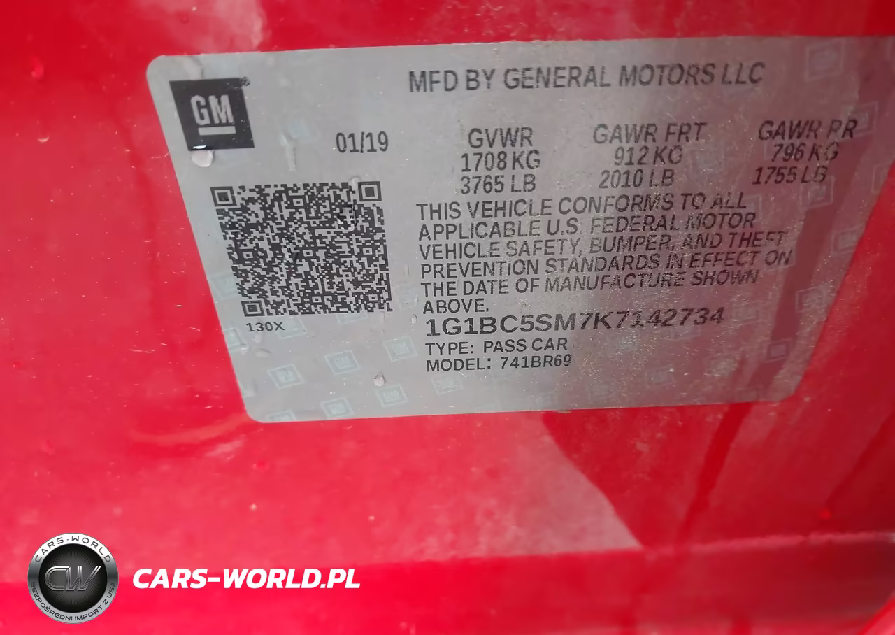 2019 Chevrolet Cruze Ls VIN:1G1BC5SM7K7142734 - 9