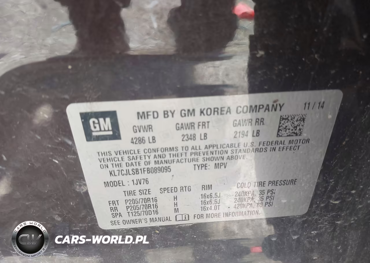 2015 Chevrolet Trax Lt VIN:KL7CJLSB1FB089095 - 9
