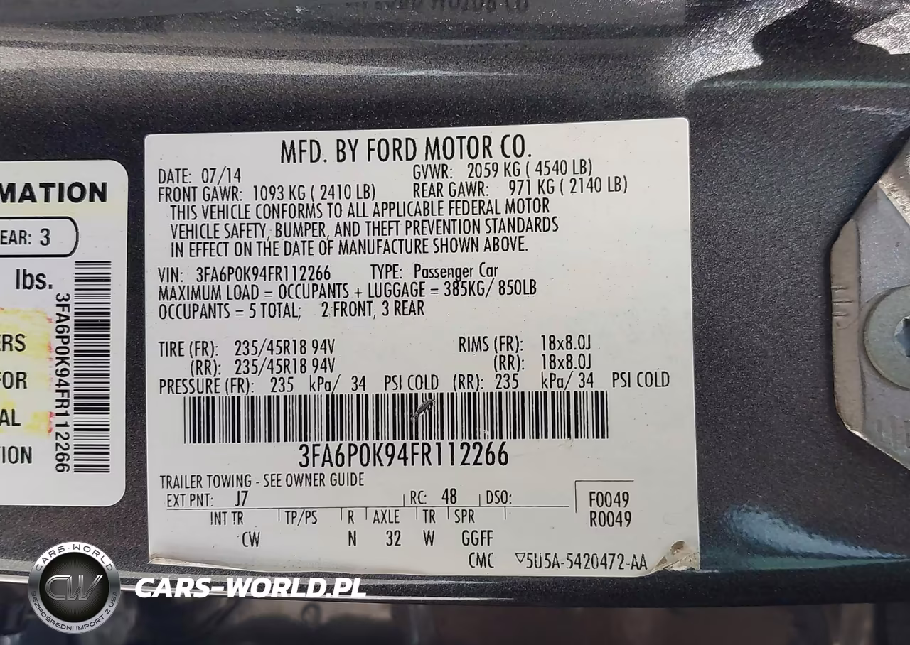 2015 Ford Fusion Titanium VIN:3FA6P0K94FR112266 - 9
