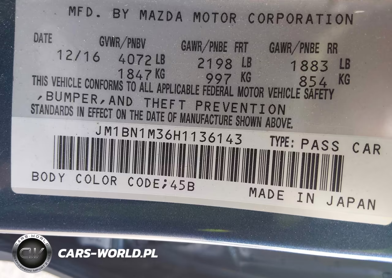 2017 Mazda Mazda3 Grand Touring VIN:JM1BN1M36H1136143 - 9
