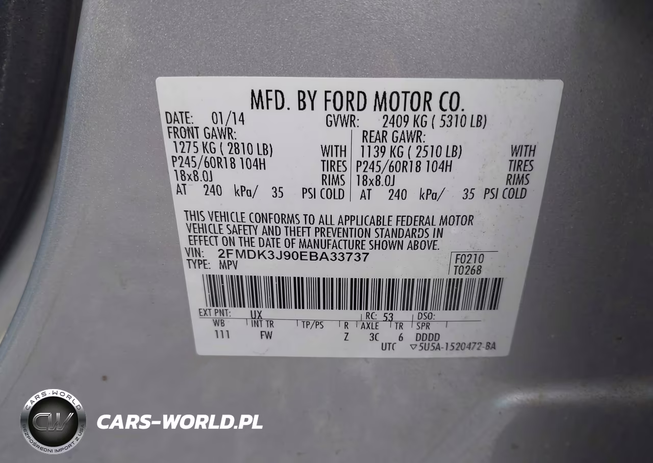 2014 Ford Edge Sel VIN:2FMDK3J90EBA33737 - 9