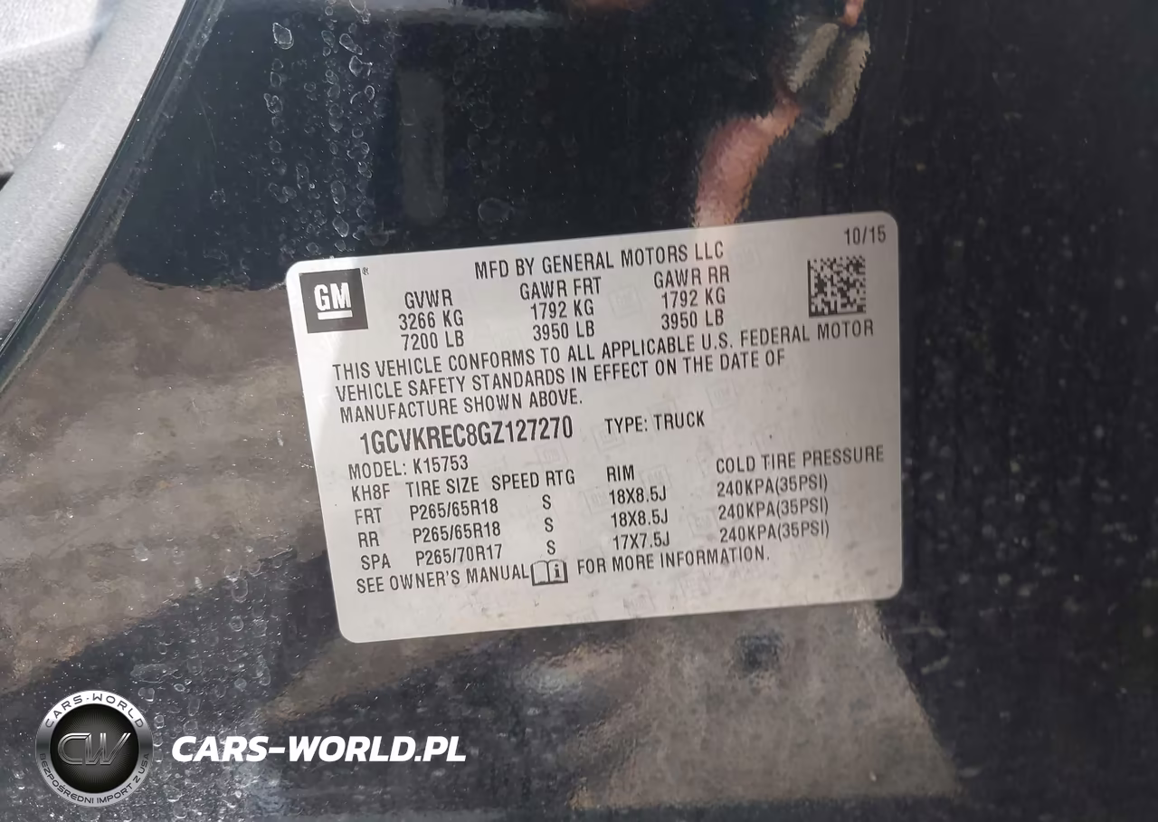 2016 Chevrolet Silverado 1500 2Lt VIN:1GCVKREC8GZ127270 - 9