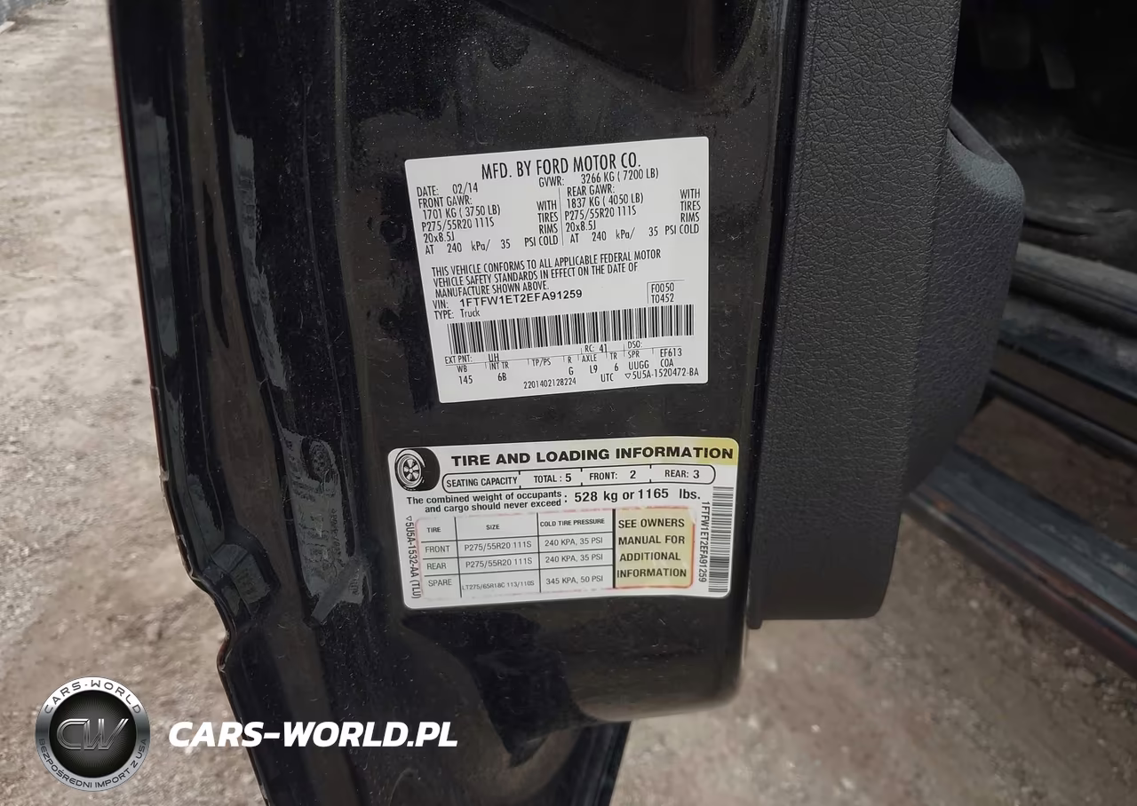 2014 Ford F-150 Fx4 VIN:1FTFW1ET2EFA91259 - 9
