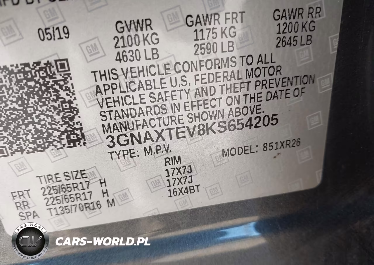 2019 Chevrolet Equinox Lt VIN:3GNAXTEV8KS654205 - 9