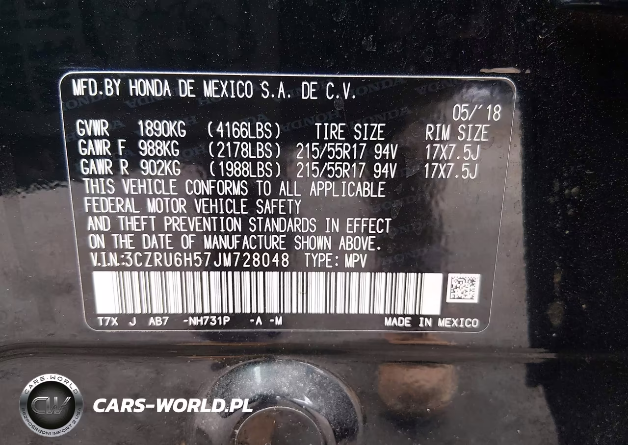 2018 Honda Hr-V Ex VIN:3CZRU6H57JM728048 - 9