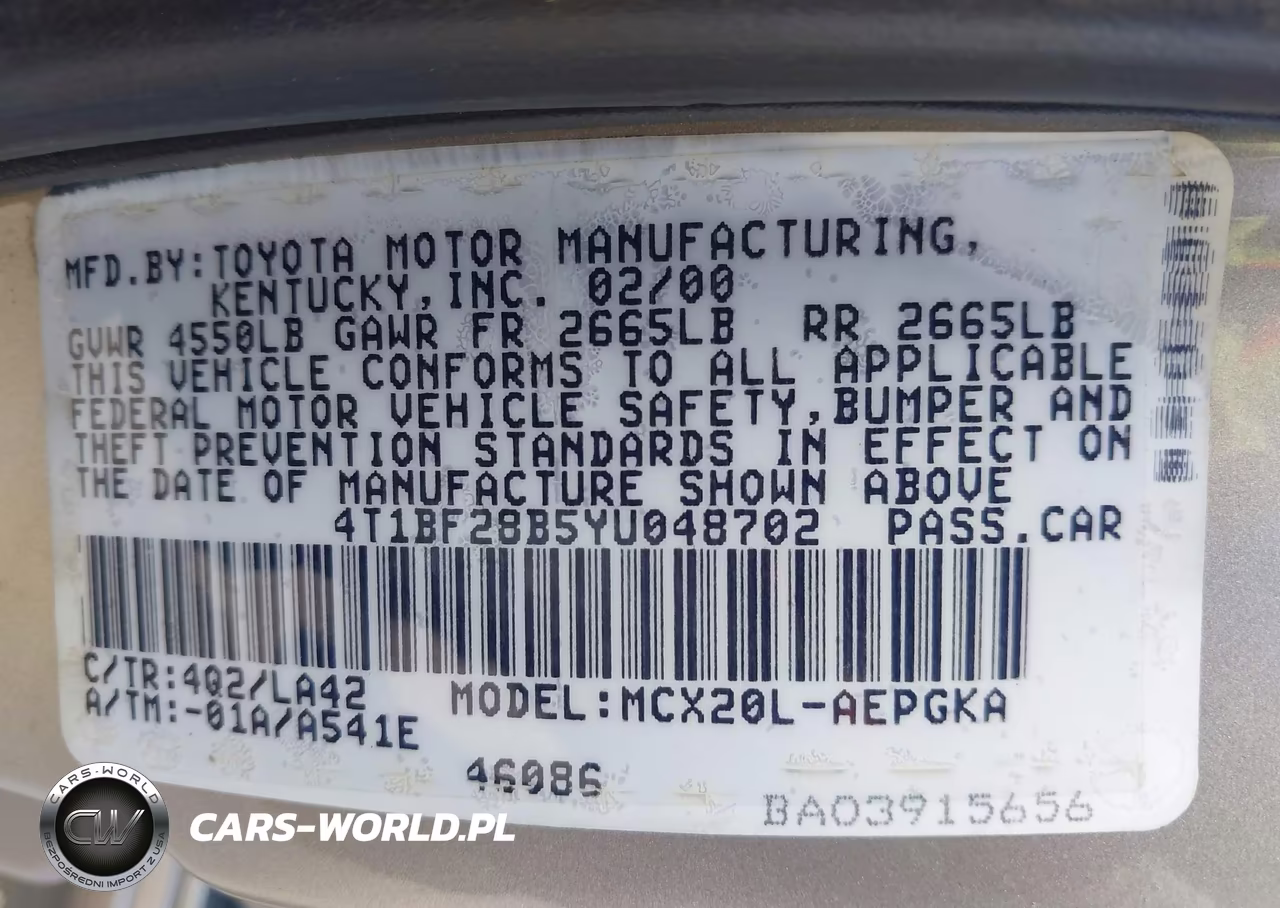2000 Toyota Avalon Xls VIN:4T1BF28B5YU048702 - 9