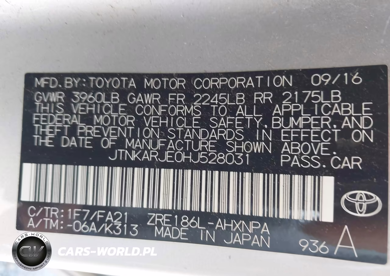 2017 Toyota Corolla Im VIN:JTNKARJE0HJ528031 - 9