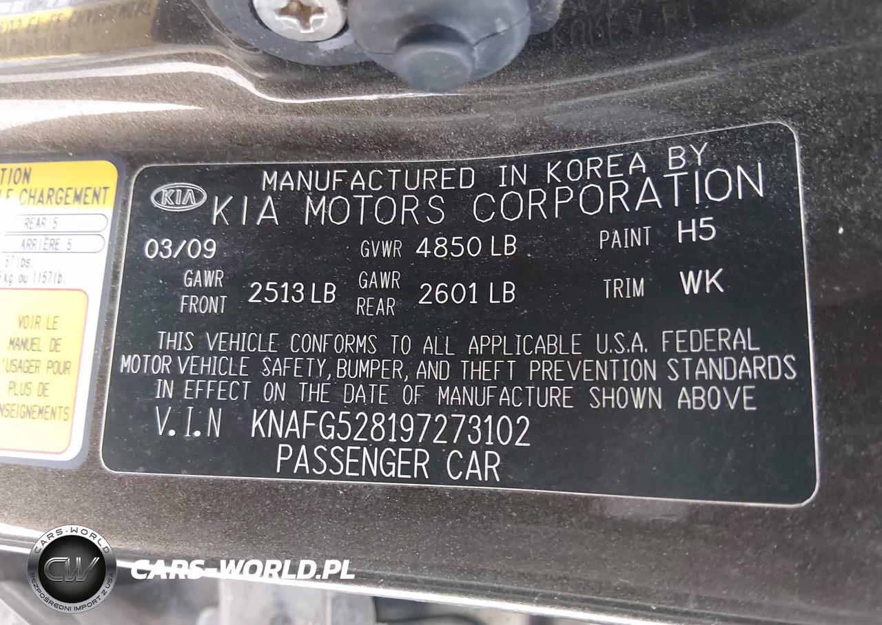 2009 Kia Rondo Lx VIN:KNAFG528197273102 - 9