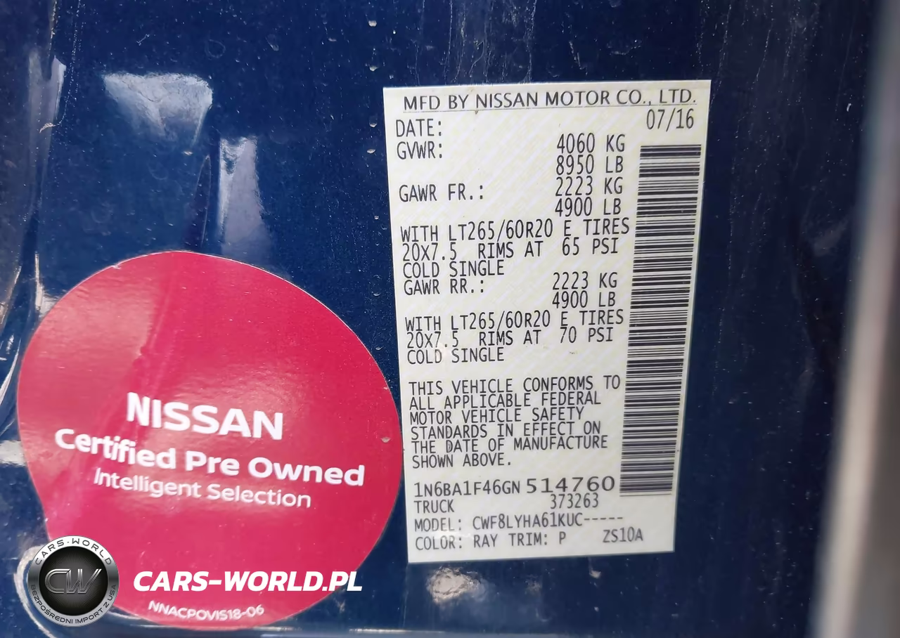 2016 Nissan Titan Xd Platinum Reserve Diesel VIN:1N6BA1F46GN514760 - 9