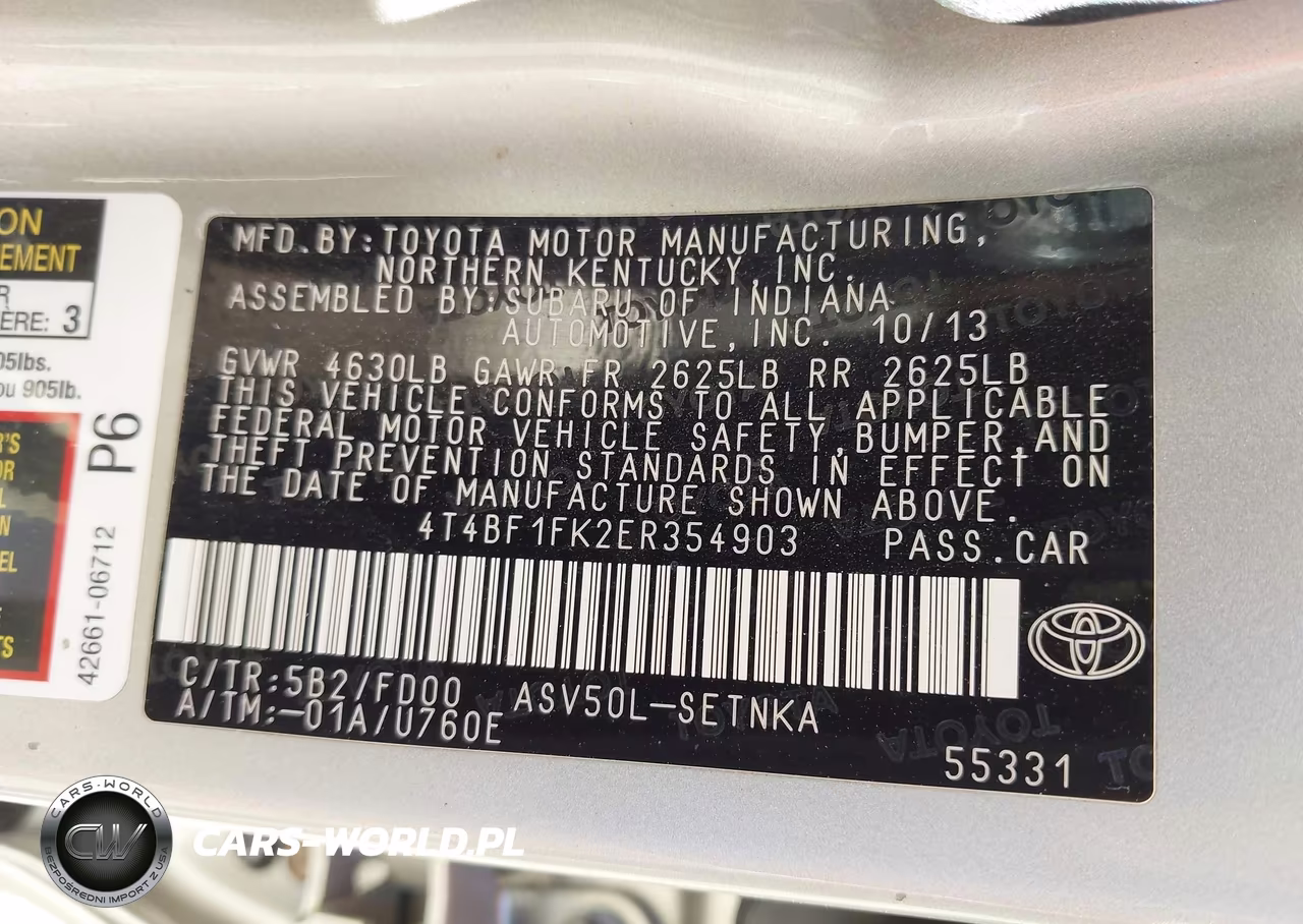 2014 Toyota Camry Le VIN:4T4BF1FK2ER354903 - 9