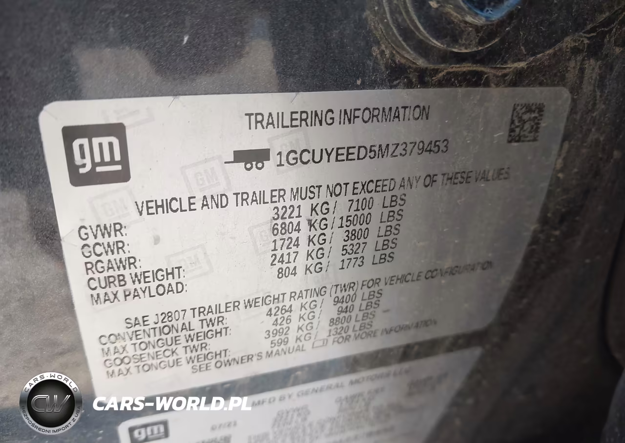 2021 Chevrolet Silverado 1500 4Wd Short Bed Rst VIN:1GCUYEED5MZ379453 - 9