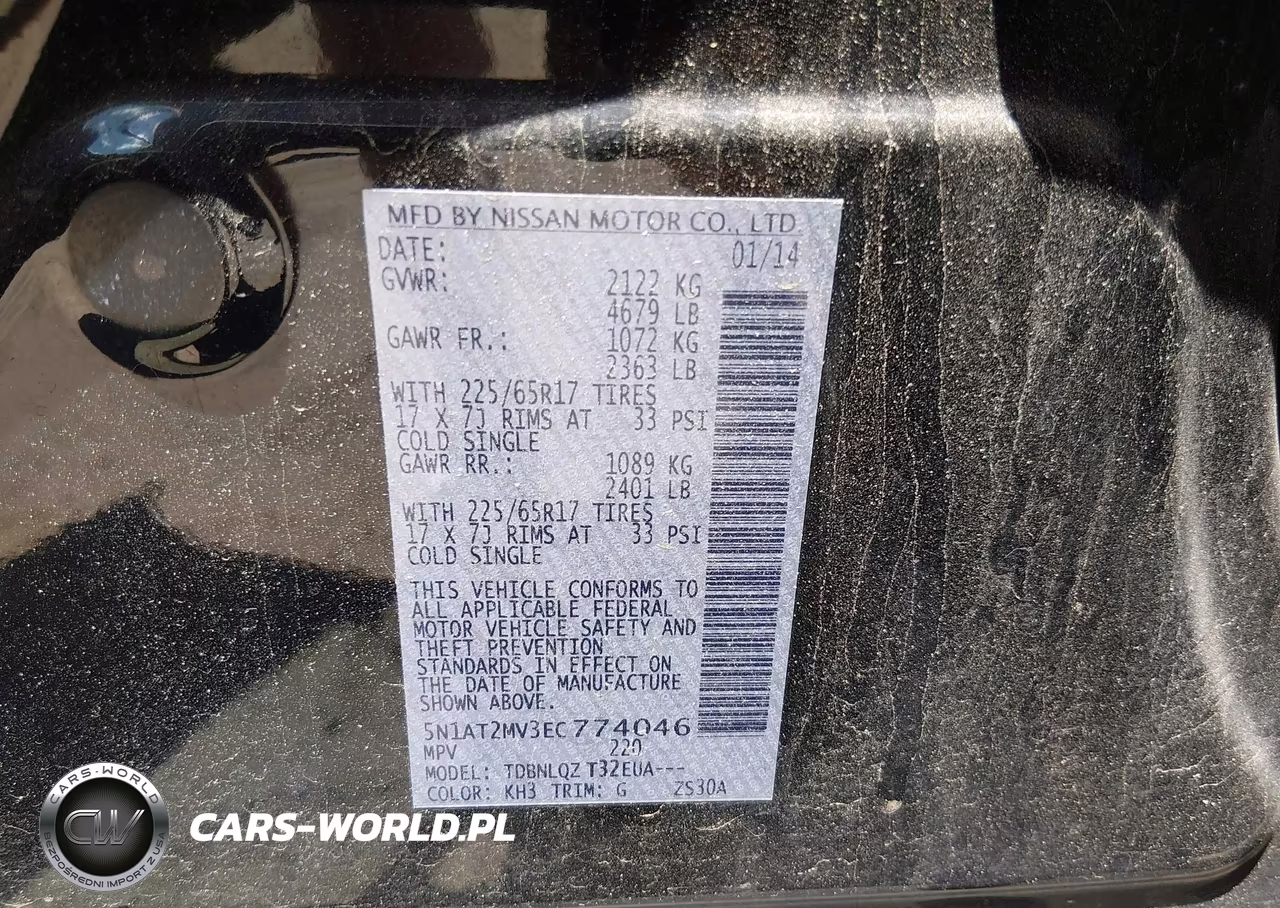 2014 Nissan Rogue Sv VIN:5N1AT2MV3EC774046 - 9