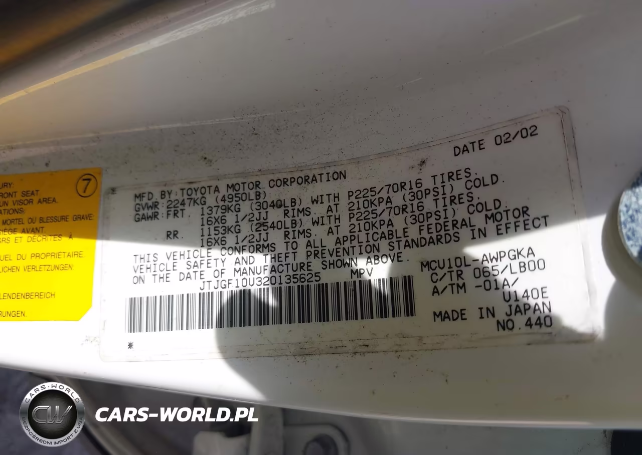 2002 Lexus Rx 300 VIN:JTJGF10U320135625 - 9