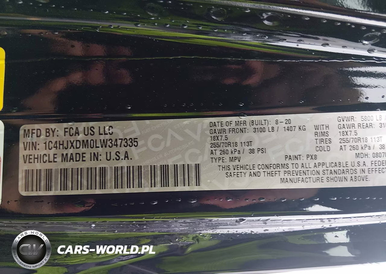 2020 Jeep Wrangler Unlimited Sport Altitude 4X4 VIN:1C4HJXDM0LW347335 - 9