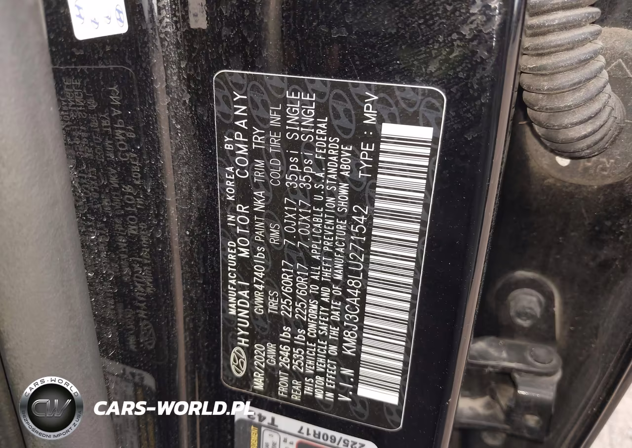 2020 Hyundai Tucson Value VIN:KM8J3CA48LU271542 - 9