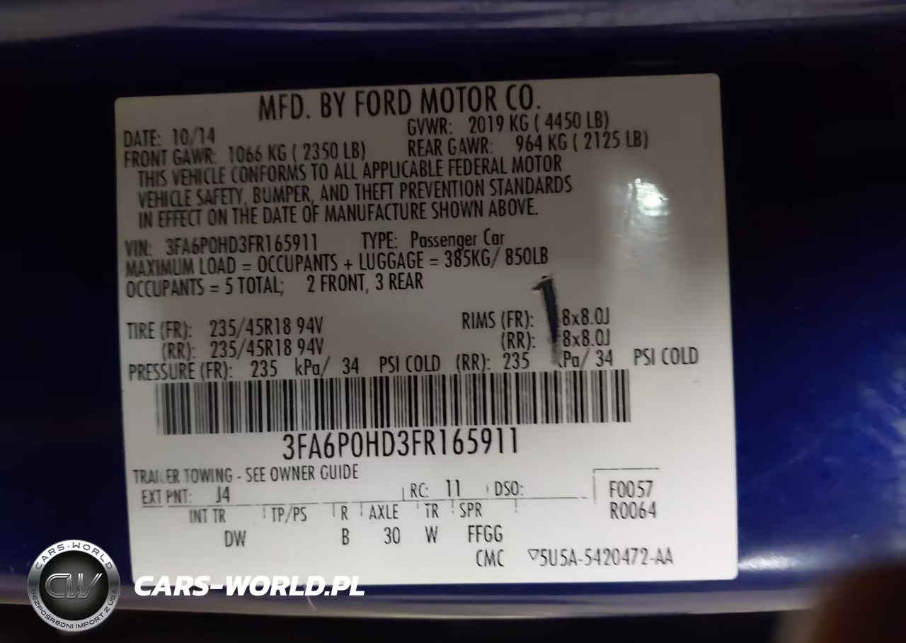 2015 Ford Fusion Se VIN:3FA6P0HD3FR165911 - 9