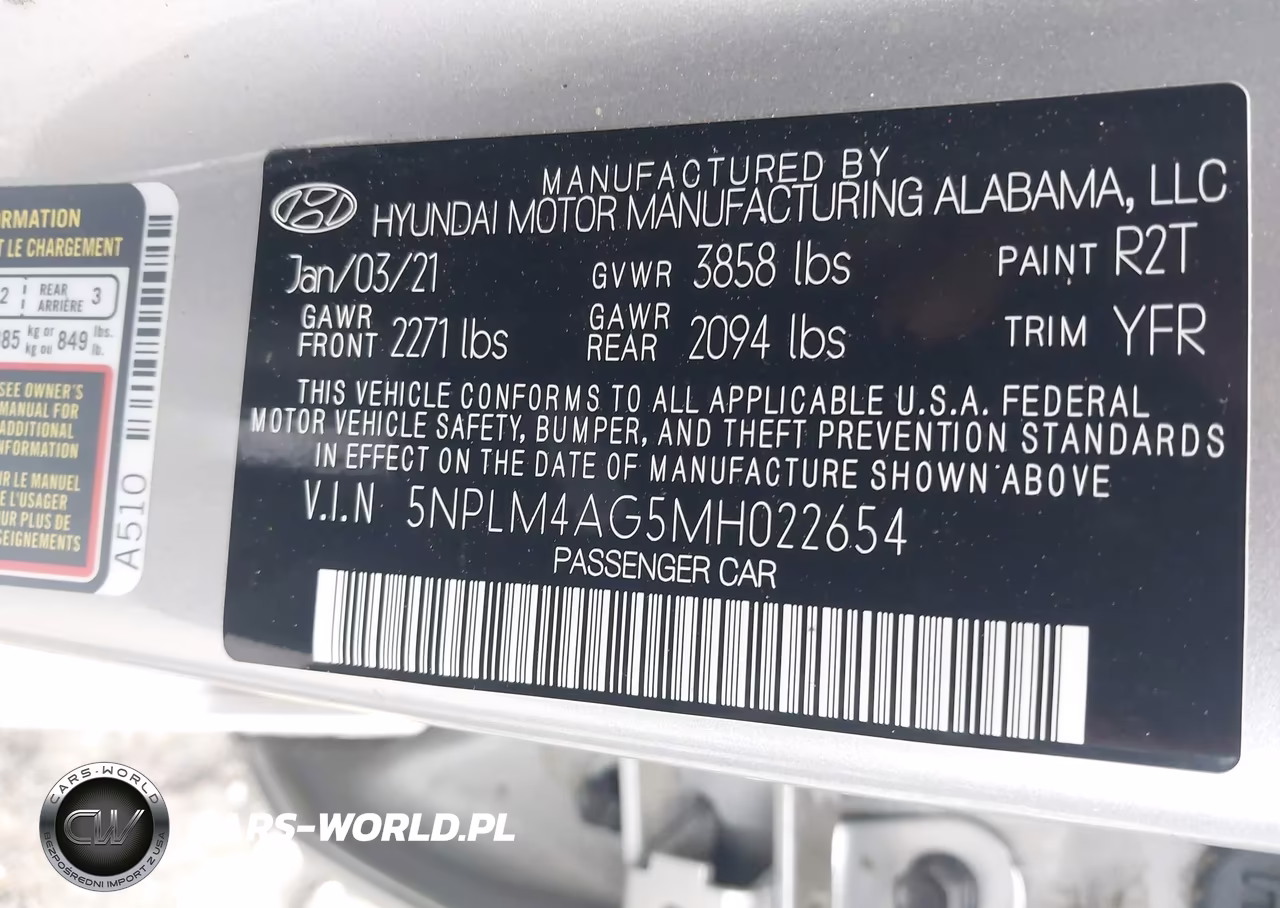 2021 Hyundai Elantra Sel VIN:5NPLM4AG5MH022654 - 9