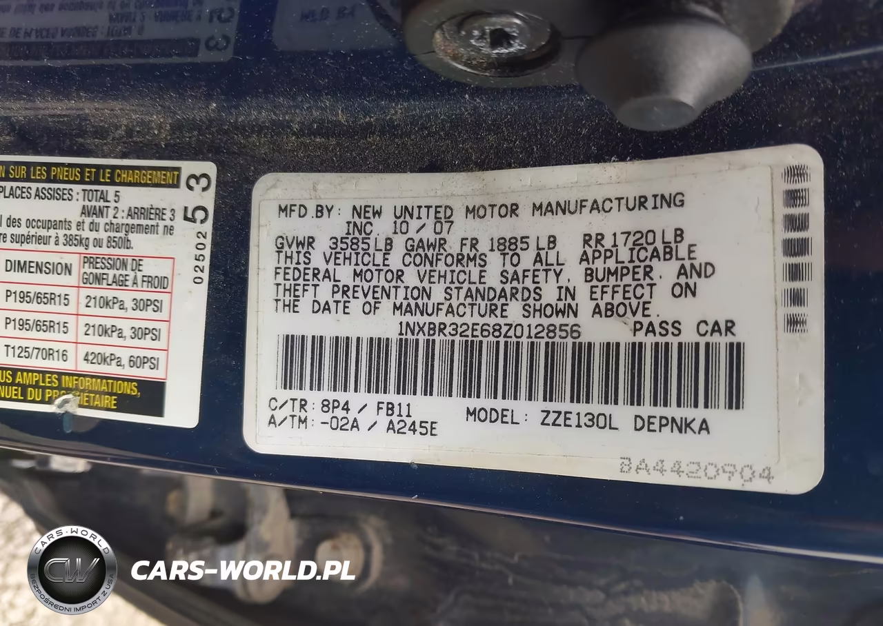 2008 Toyota Corolla Le VIN:1NXBR32E68Z012856 - 9