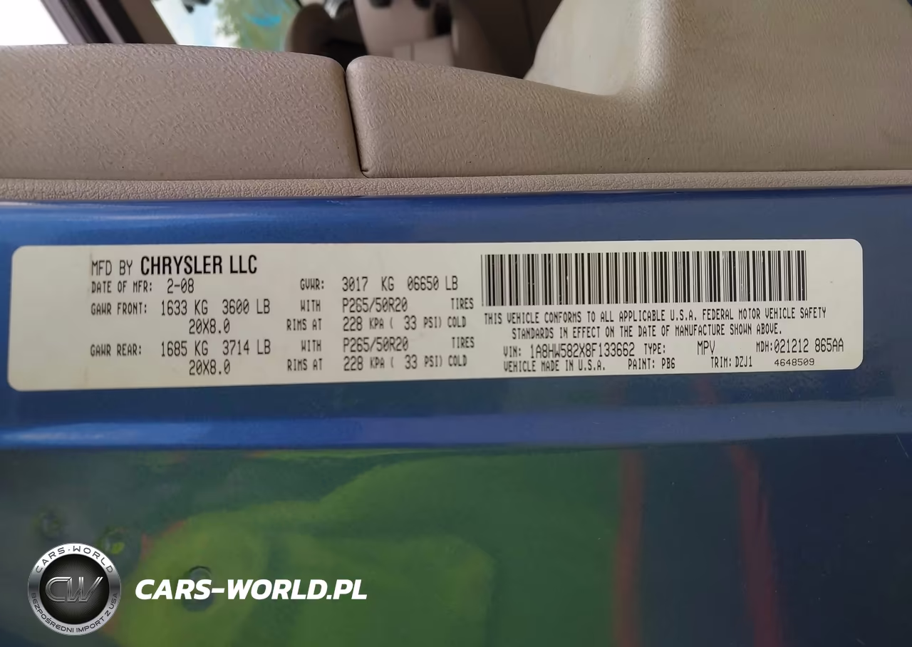 2008 Chrysler Aspen Limited VIN:1A8HW582X8F133662 - 9