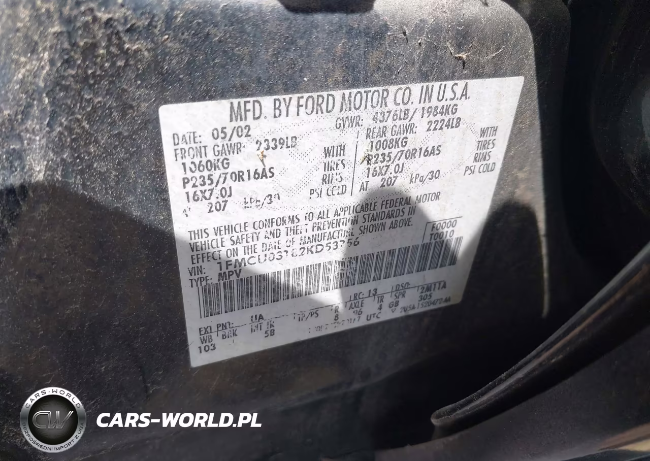 2002 Ford Escape Xlt VIN:1FMCU03182KD53756 - 12