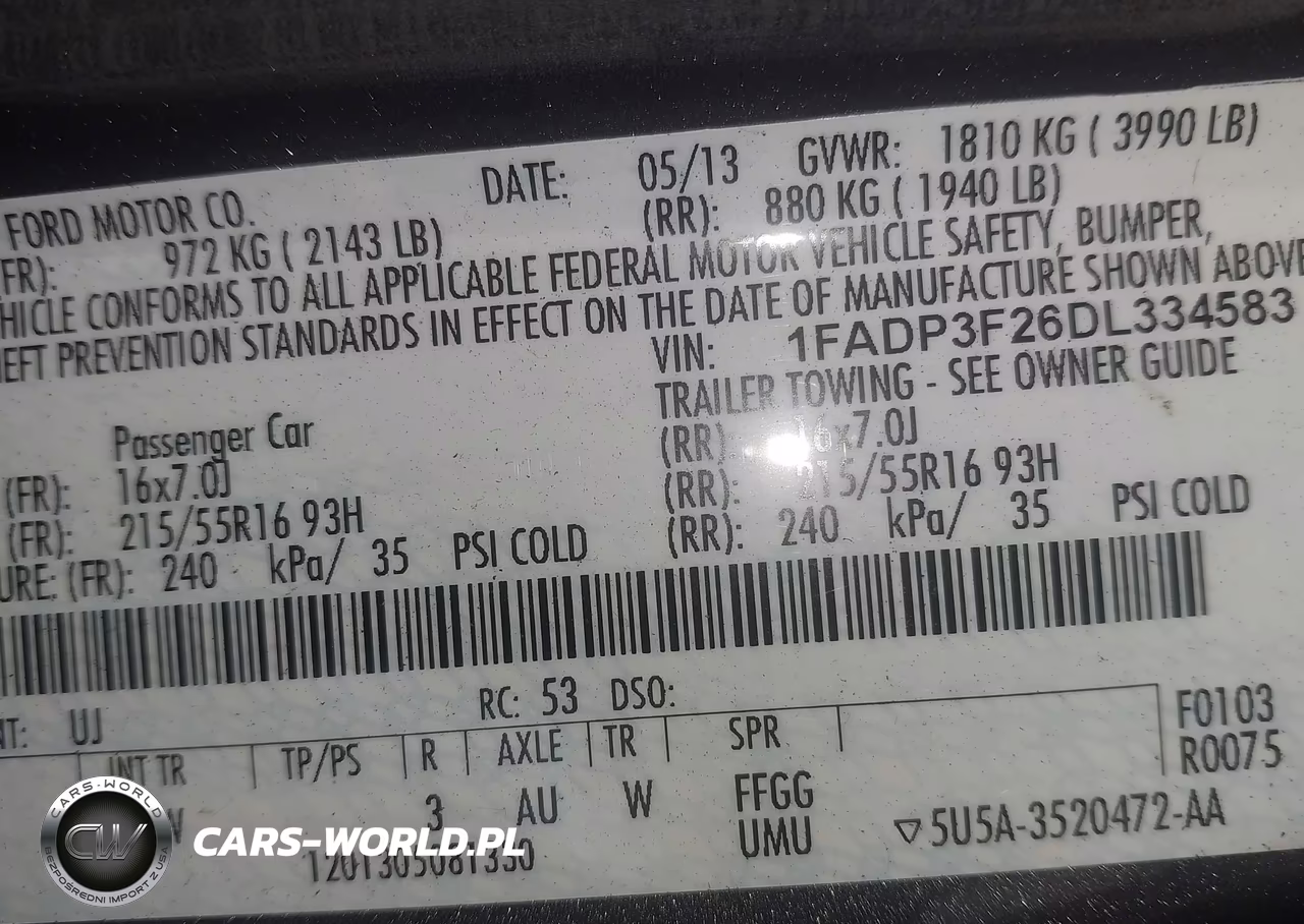 2013 Ford Focus Se VIN:1FADP3F26DL334583 - 9