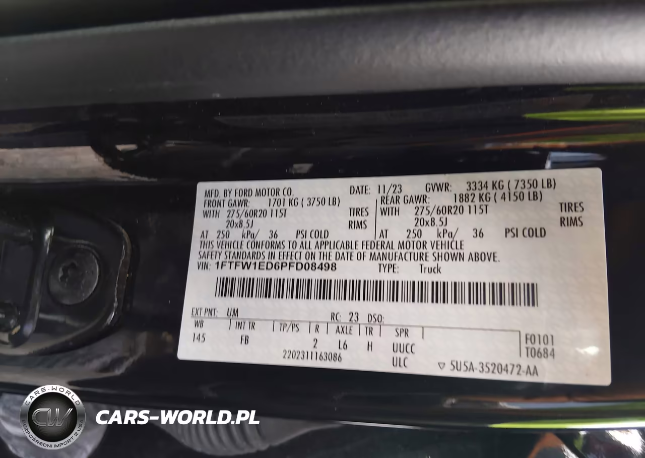 2023 Ford F-150 Xlt VIN:1FTFW1ED6PFD08498 - 9