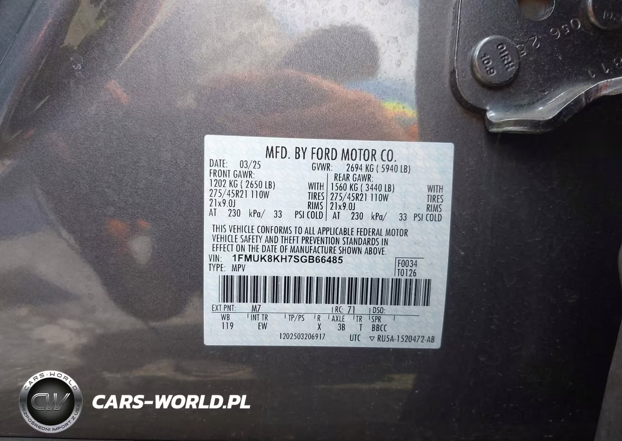 2025 Ford Explorer St-Line VIN:1FMUK8KH7SGB66485 - 9