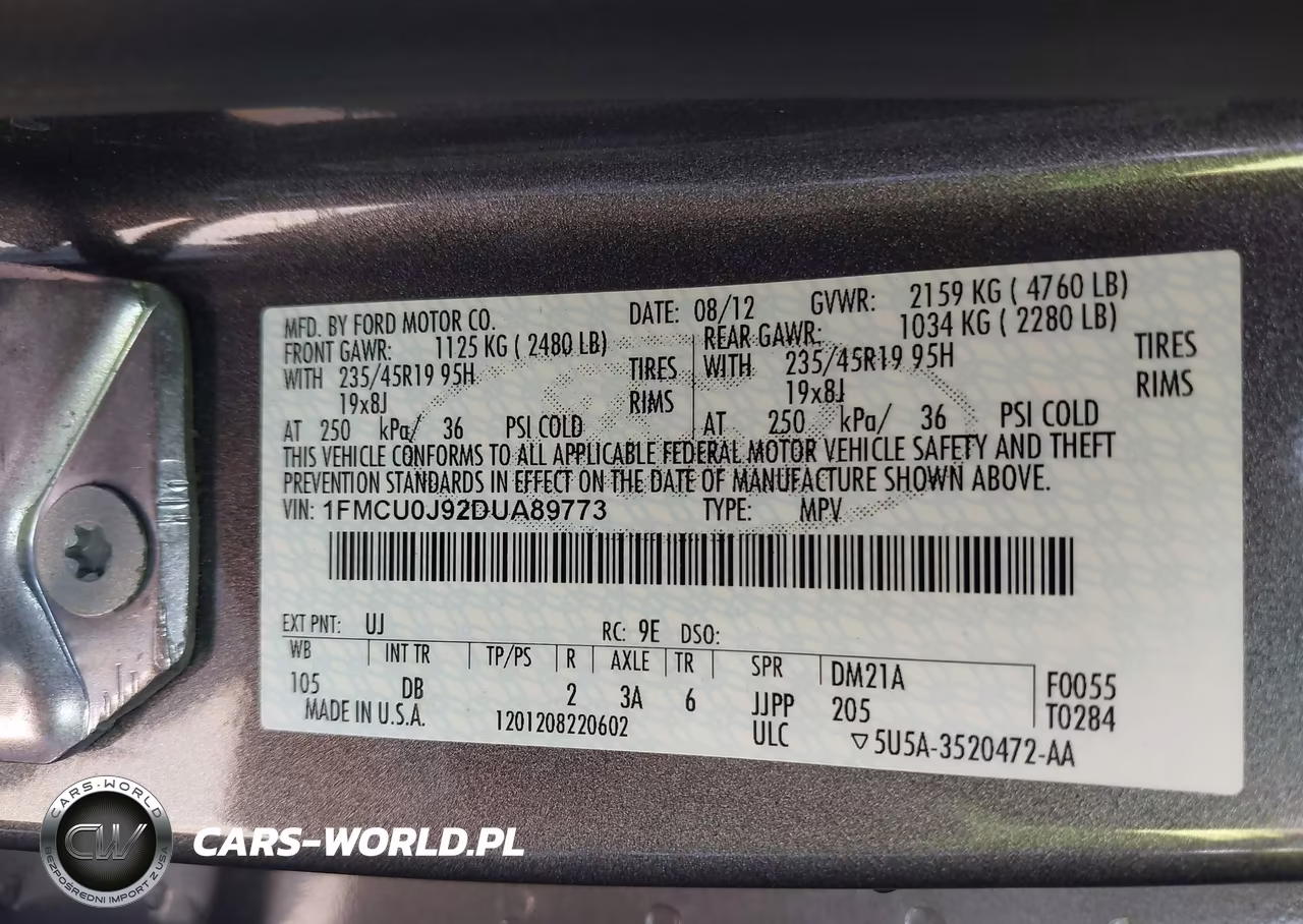 2013 Ford Escape Titanium VIN:1FMCU0J92DUA89773 - 9