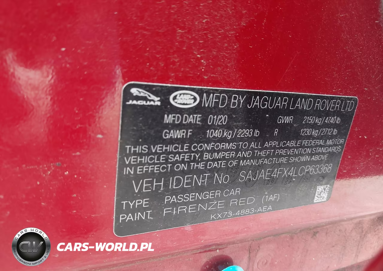 2020 Jaguar Xe S Rwd Automatic VIN:SAJAE4FX4LCP63368 - 9