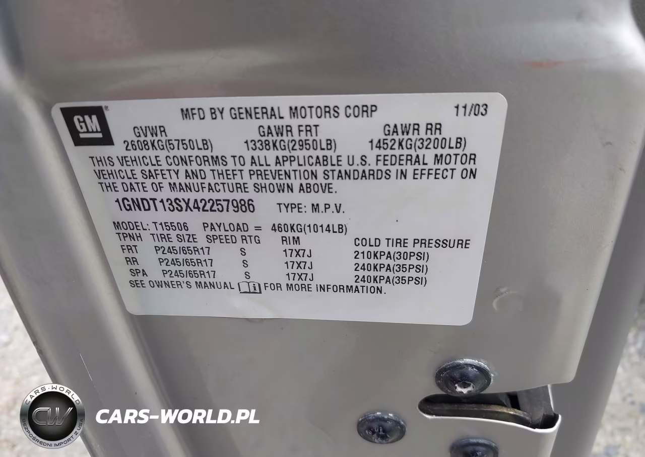 2004 Chevrolet Trailblazer Lt VIN:1GNDT13SX42257986 - 9