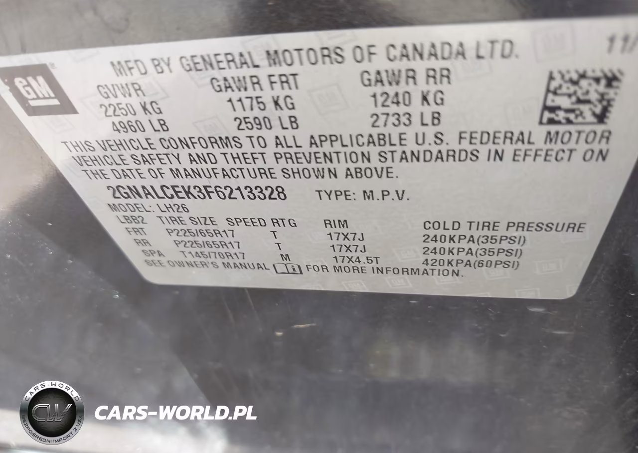 2015 Chevrolet Equinox 2Lt VIN:2GNALCEK3F6213328 - 9