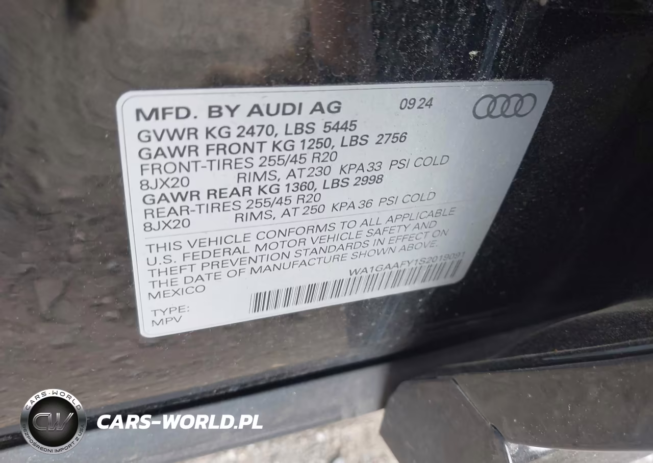 2025 Audi Q5 Premium 45 Tfsi S Line Quattro VIN:WA1GAAFY1S2019091 - 9