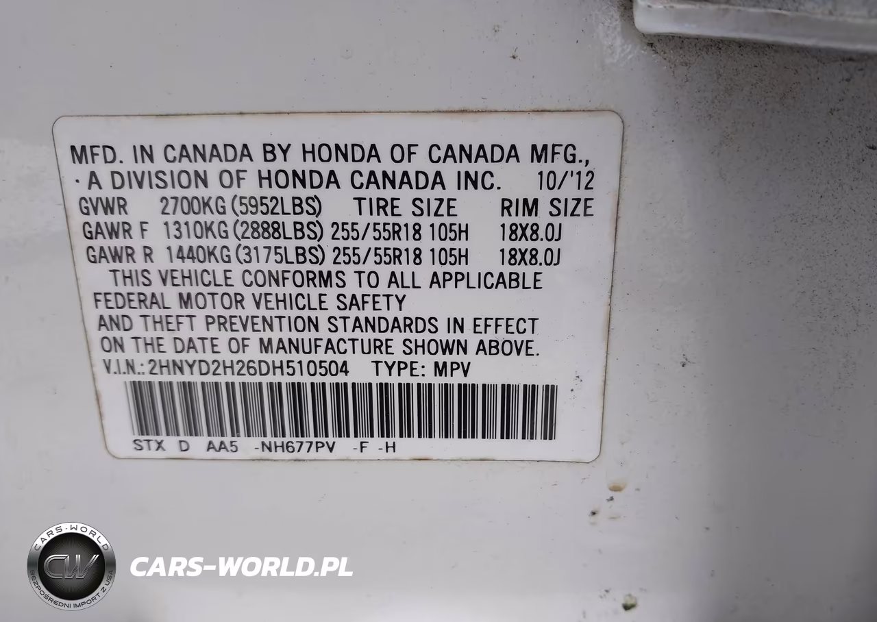2013 Acura Mdx VIN:2HNYD2H26DH510504 - 9