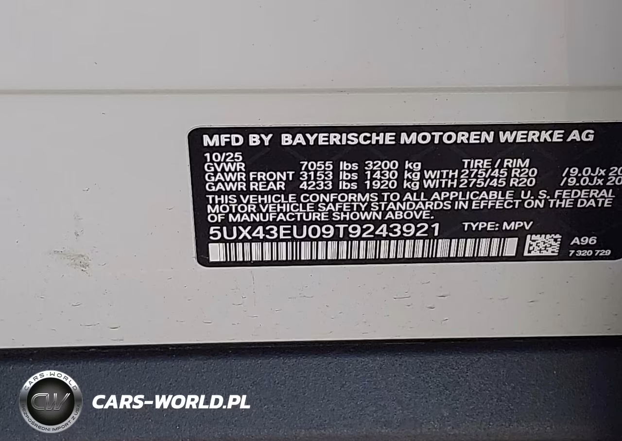 2026 BMW X5 Phev xDrive50E VIN:5UX43EU09T9243921 - 9