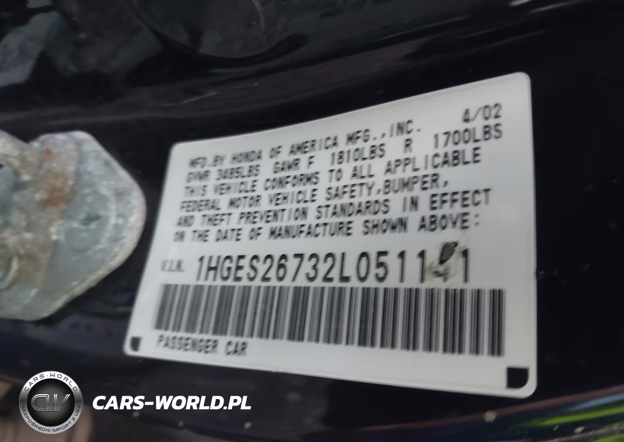 2002 Honda Civic Ex VIN:1HGES26732L051141 - 9