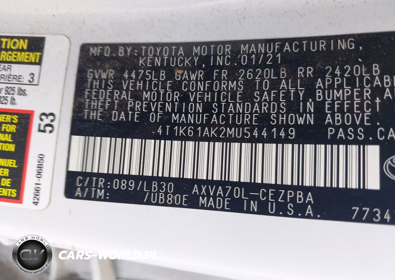 2021 Toyota Camry Xse VIN:4T1K61AK2MU544149 - 9