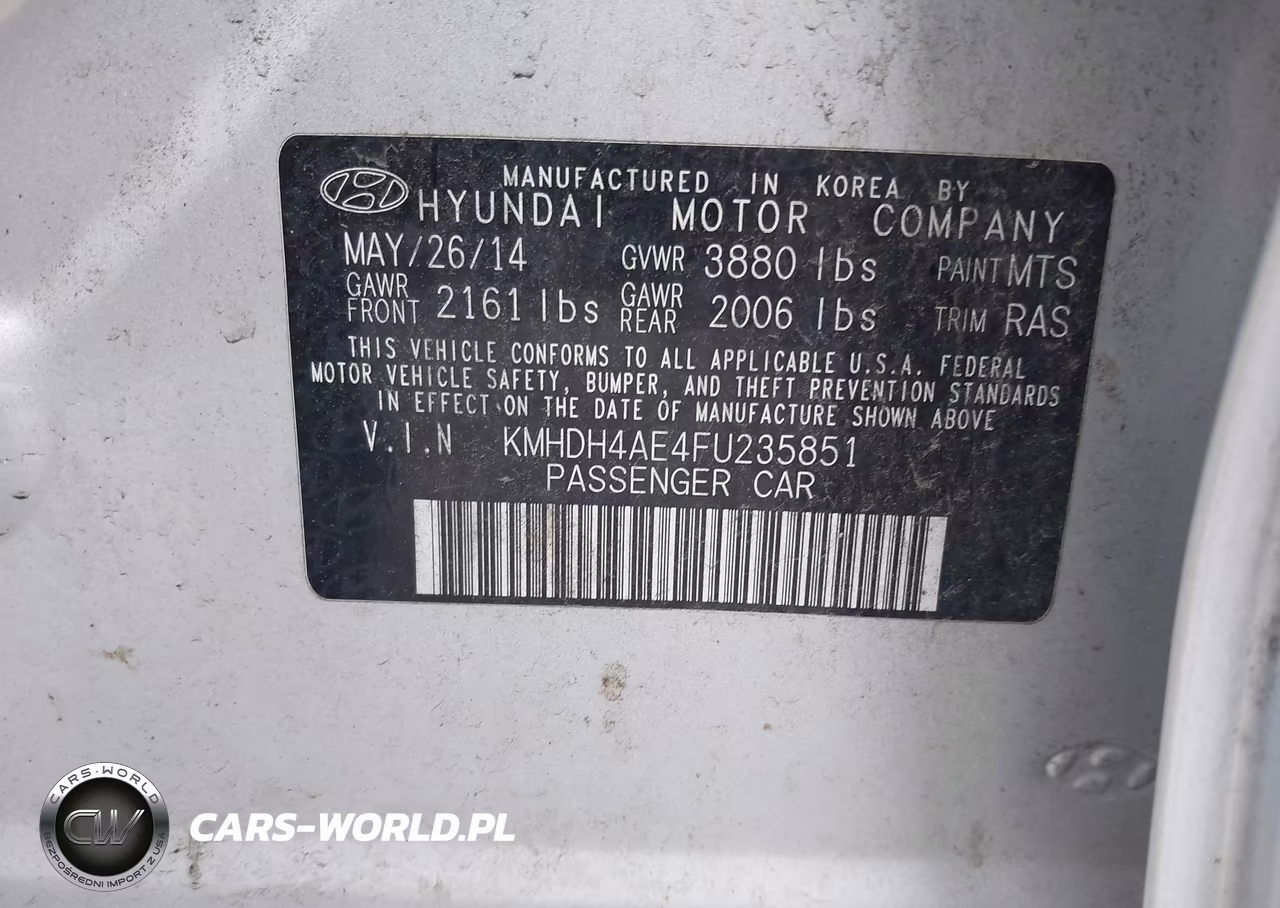 2015 Hyundai Elantra Se VIN:KMHDH4AE4FU235851 - 9