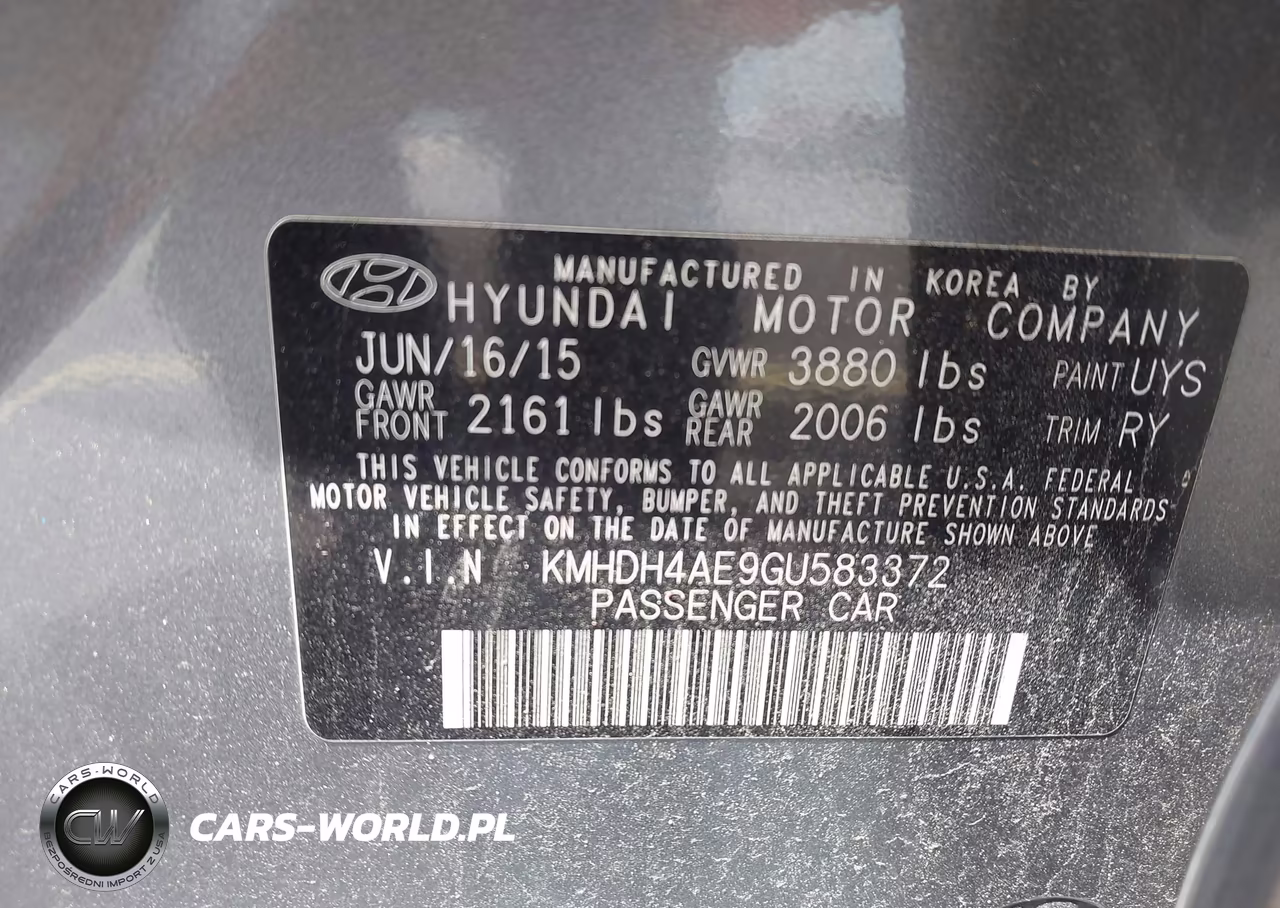 2016 Hyundai Elantra Value Edition VIN:KMHDH4AE9GU583372 - 9