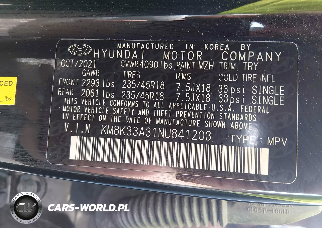2022 Hyundai Kona N Line VIN:KM8K33A31NU841203 - 9